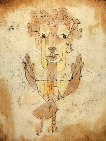 Paul Klee [1920] Angelus Novus. Oil transfer and watercolor on paper, 31.8 × 24.2 cm.