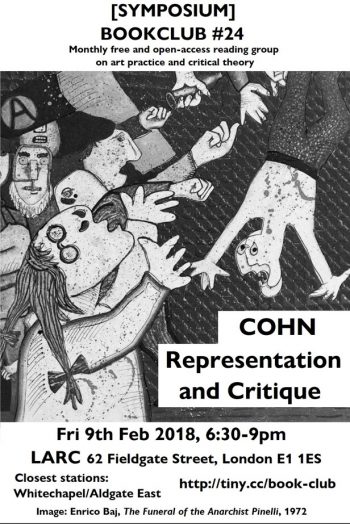 [SYMPOSIUM]#24 Cohn Representation and Critique. Flyer by Aris Nikolaidis.